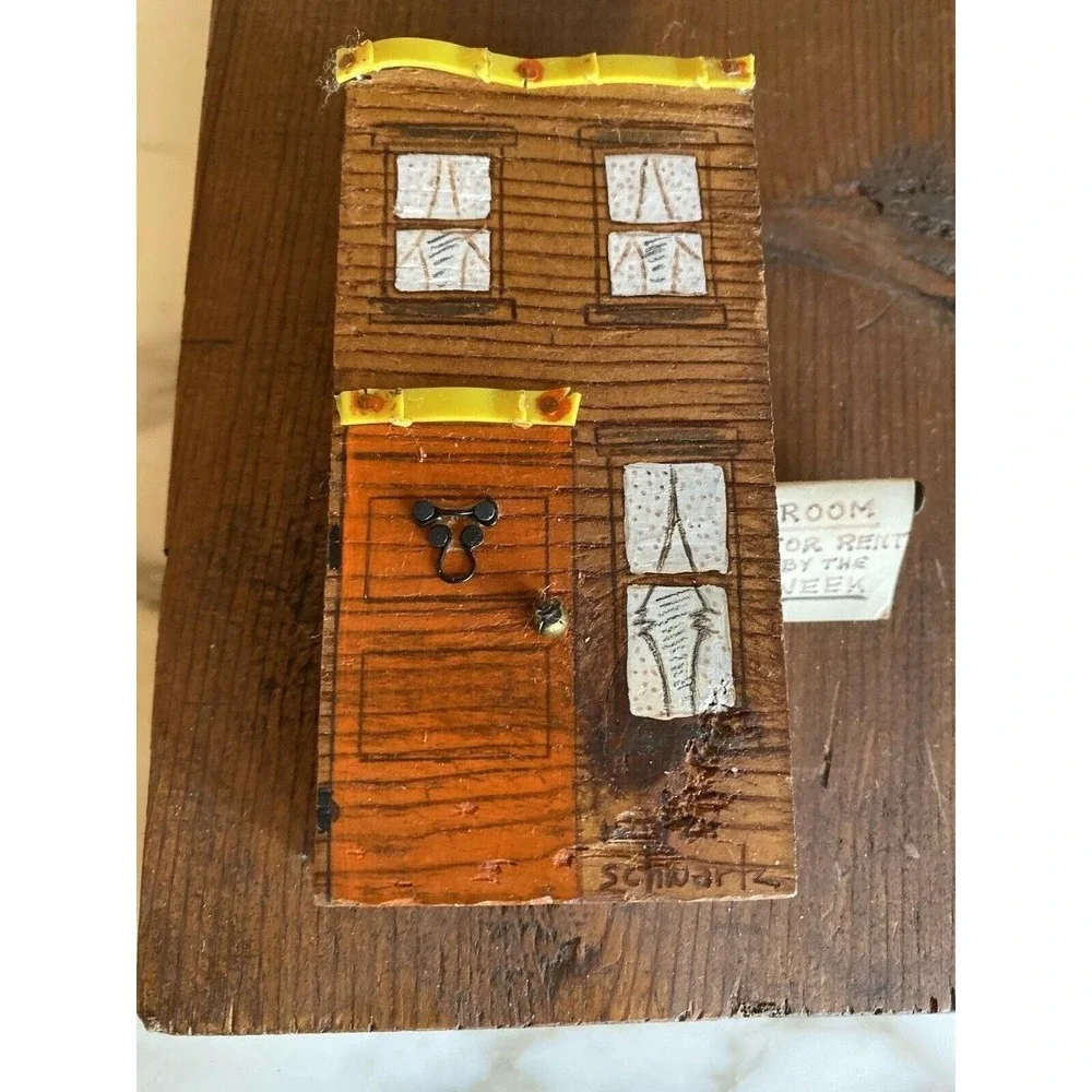 Folk‎ Art Wood Block Wall Hanging Mitzi Schwartz Room For Rent House Baltimore